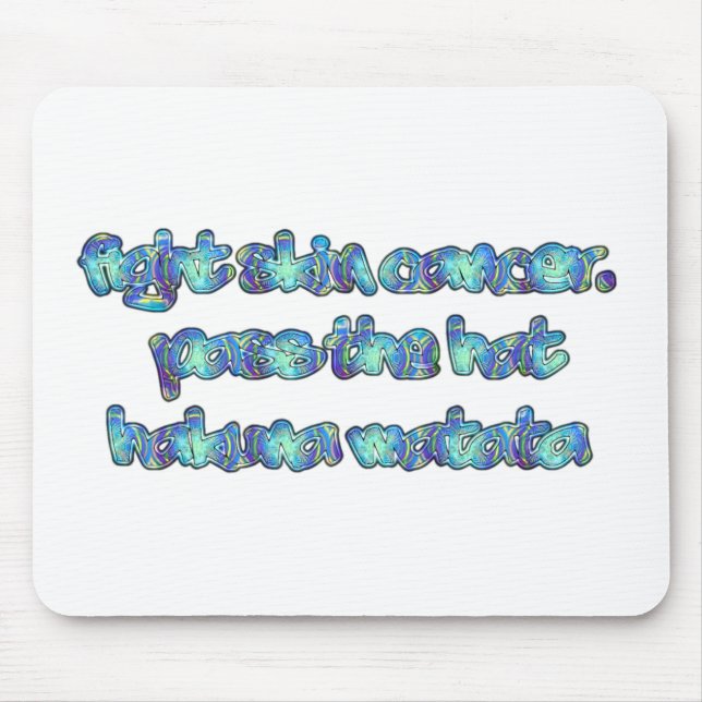 Mousepad Lute contra o Cancer da pele, passe o chapéu, Haku (Frente)