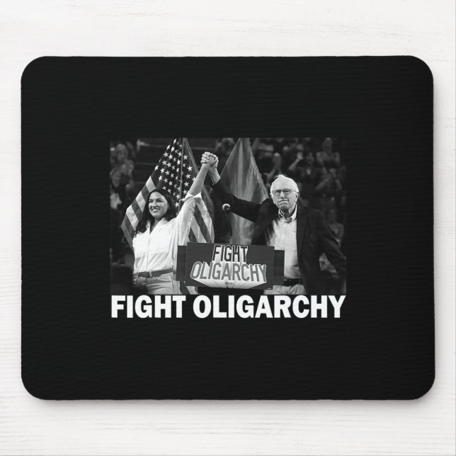Mousepad Lute Contra Oligarquia Bernie Sanders E Aoc Liberd (Frente)