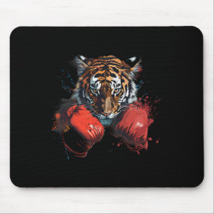 Mousepad Luvas de boxe amante de tigre boxe kickboxing engr