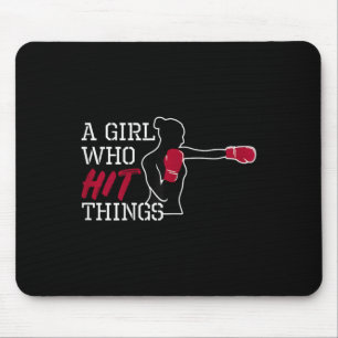 Mousepad Luvas de Boxe e Kickboxing para Mulheres e Meninas