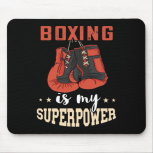 Mousepad Luvas de Boxe Superpotência Boxe Kickboxer Kickbox