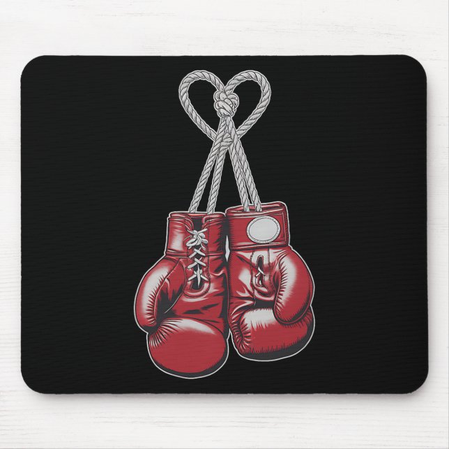 Mousepad Luvas de Boxing Cardíaco Combatentes de Dia de os  (Frente)