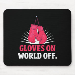 Mousepad Luvas de Kickboxing Engraçadas No Mundo Fora das L