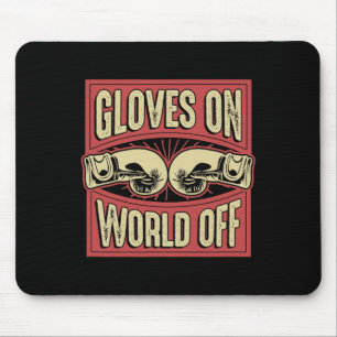 Mousepad Luvas no mundo desligado Kickboxing divertido Arte