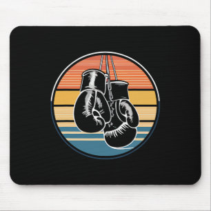 Mousepad Luvas Penduradas de Boxe Retro Kickboxing Amor pel