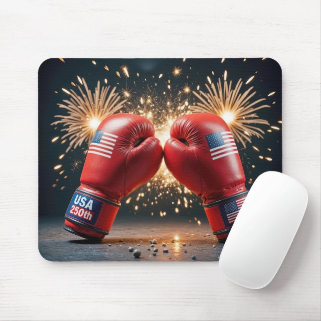 Mousepad Luvas Red Boxing para o aniversário de 250 anos no (Com mouse)
