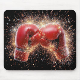 Mousepad Luvas Red Boxing USA Em Fogos De Artifício