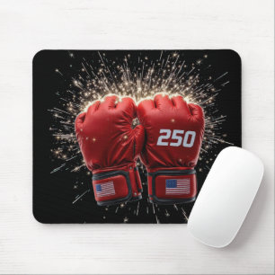 Mousepad Luvas Red UFC Luvas para os EUA 250.º Aniversário