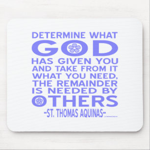 Mousepad Luz Azul de Deus Dado por Tomás de Aquino