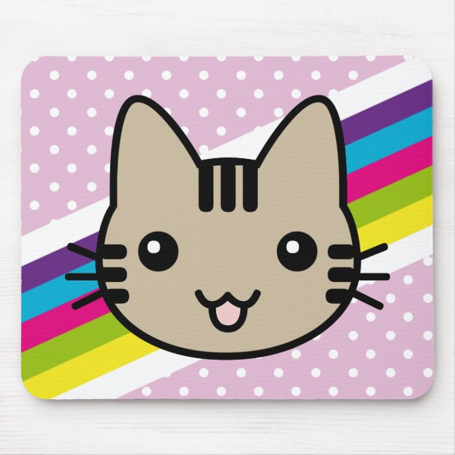 Mousepad luz - bolinhas marrons do gato (Frente)
