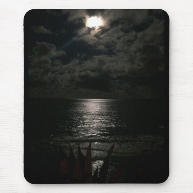 Mousepad Luz Da Lua Que Se Reflete No Oceano (Frente)