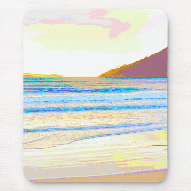 Mousepad Luz da manhã da praia (Frente)