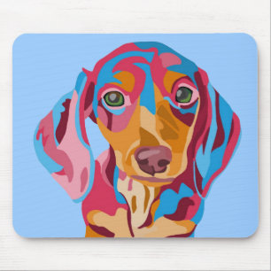 Mousepad Luz - Dachshund azul
