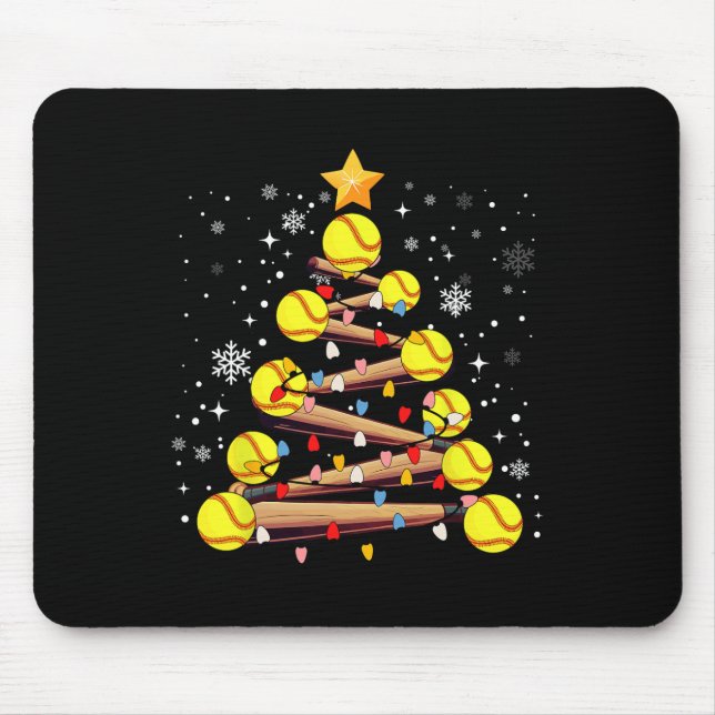 Mousepad Luz de árvore de Natal Softll Xmas Softll Meninas  (Frente)