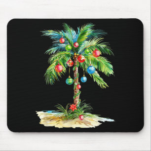 Mousepad Luz de árvore de palmeira de Natal Havaiano Trocal