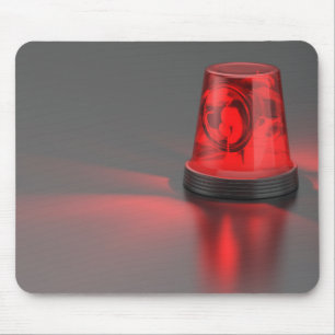 Mousepad Luz de balizamento de emergência giratória vermelh