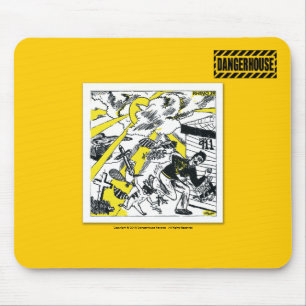 Mousepad LUZ de Prolixin Dangerhouse do rinoceronte 39 de