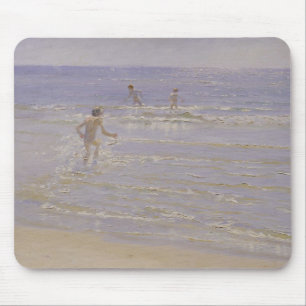 Mousepad Luz do sol em Skagen: Meninos que nadam, 1892