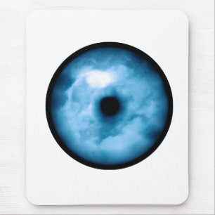 Mousepad Luz - gráfico nebuloso azul do olho