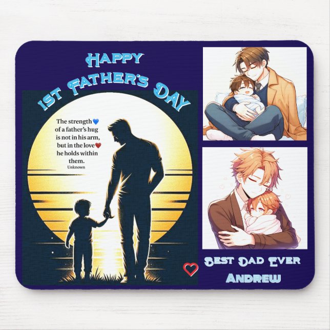 Mousepad Luz Guiante - Pais e Crianças Sunset (Frente)