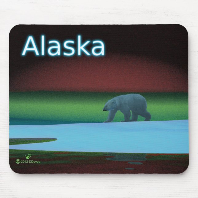 Mousepad Luz Polar Urso (Frente)