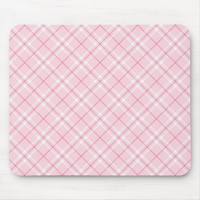 Mousepad Luz - xadrez cor-de-rosa (Frente)