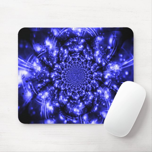 Mousepad Luzes Azuis Espelhantes (Com mouse)