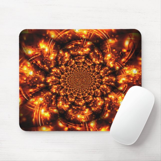 Mousepad Luzes brilhantes Douradas (Com mouse)