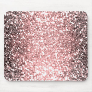 Mousepad Luzes Brilhantes Rose Gold Brilho Glamour Espelhad