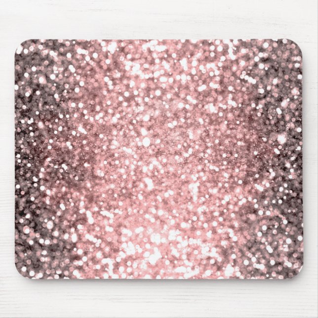 Mousepad Luzes cintilantes Douradas do rosa Sparkle brilham (Frente)