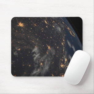 Mousepad Luzes Da Cidade À Noite No Planeta Terra