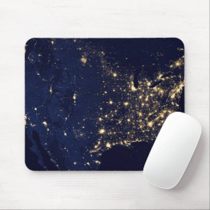 Mousepad Luzes Da Cidade Dos Estados Unidos À Noite.