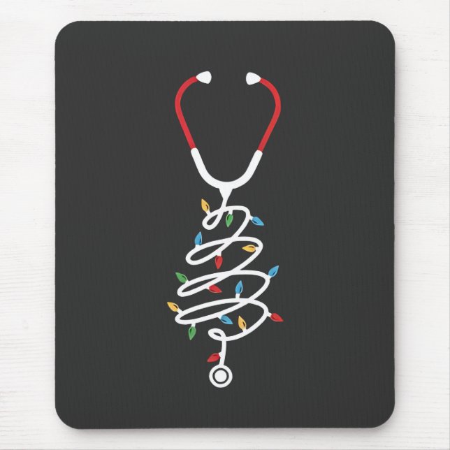 Mousepad Luzes de árvore de Natal de suprimentos médicos de (Frente)