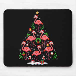 Mousepad Luzes De árvore De Natal Flamingo Nk Chapéu De Pap