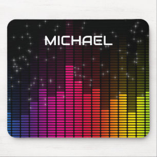 Mousepad Luzes de discoteca Equalizador Música Volume Perso