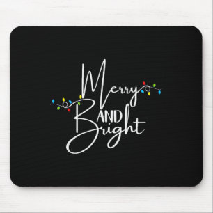 Mousepad Luzes De Natal Alegre E Brilhante Família Pijama X