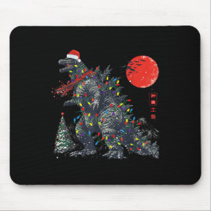 Mousepad Luzes de Natal do Monstro do Papai Noel Kaiju Engr