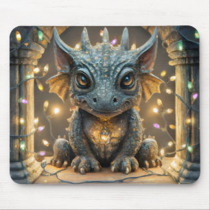 Mousepad Luzes Festivas Chibi Gargoyle Dragon