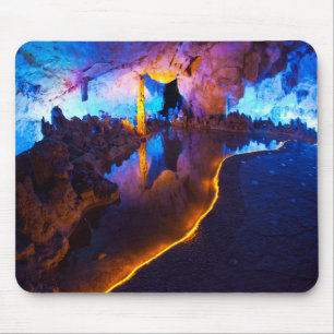 Mousepad Luzes na Caverna da Flauta de Junco, China