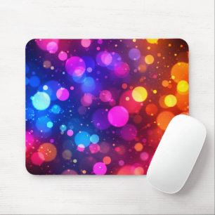 Mousepad Luzes Neon Bokeh Abstratas