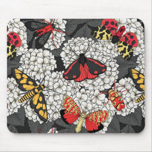 Mousepad Luzes sobre hidrangea branca