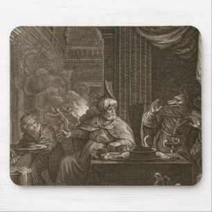 Mousepad Lycaon metamorfoseou em um lobo, 1731 (a gravura)