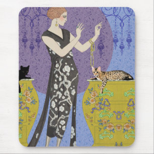 Mousepad Lydia & Bengal em amarelo e no azul