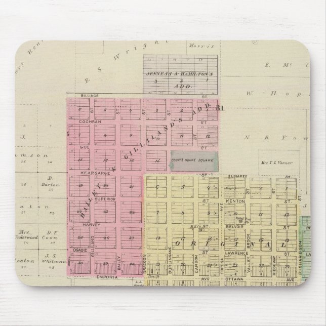 Mousepad Lyndon, Osage County, Kansas (Frente)