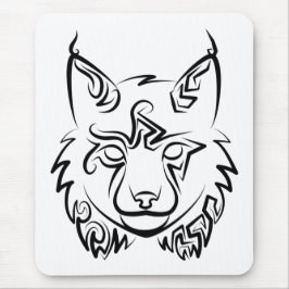 Mousepad Lynx Tribal Preto e Branco