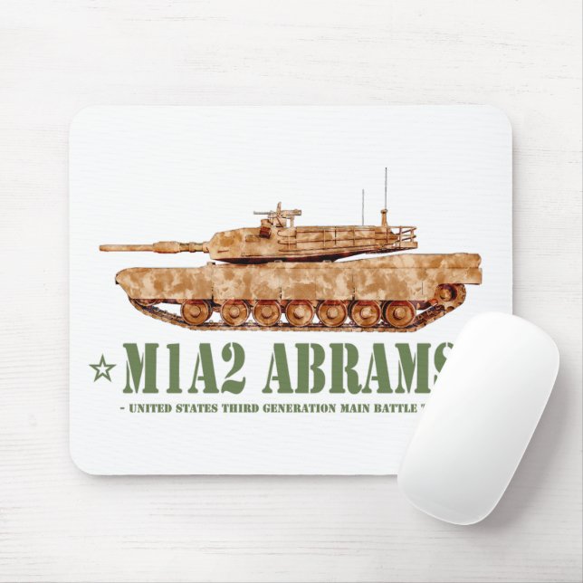 Mousepad M1A2 Abrams US MBT Tank Desert Storm Veteran (Com mouse)