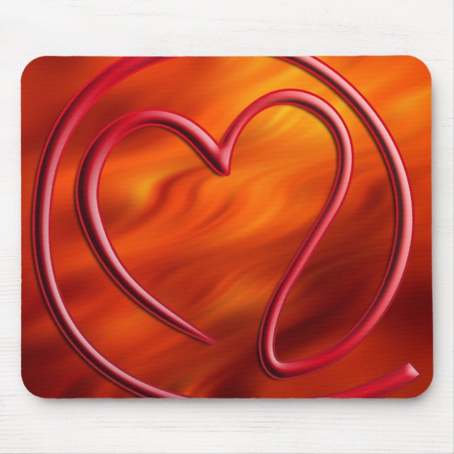 Mousepad m a i l 4 | vermelho-fogo (Frente)