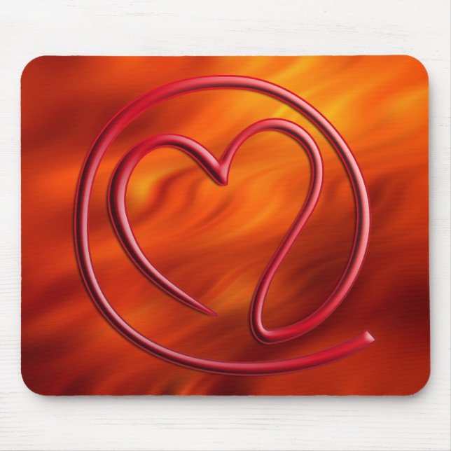 Mousepad m a i l 4 | vermelho-fogo (Frente)