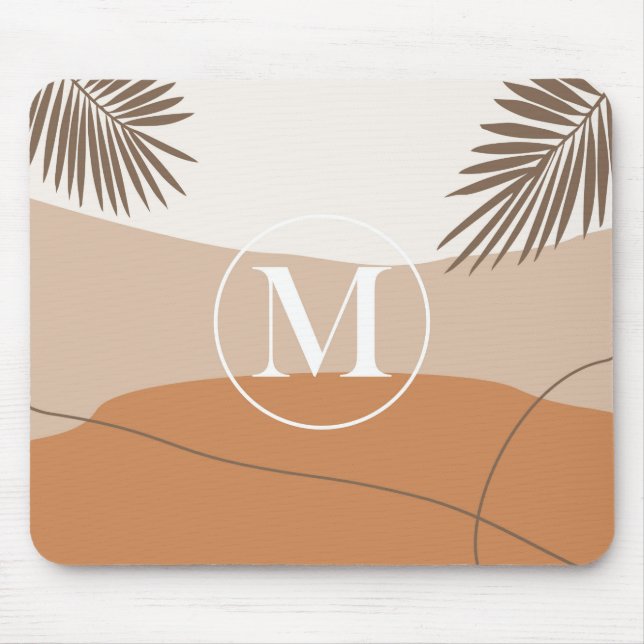 Mousepad M - Monograma inicial Metter M Design abstrato (Frente)