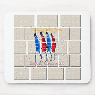 Mousepad Maasai Morans Christian Art Impressão